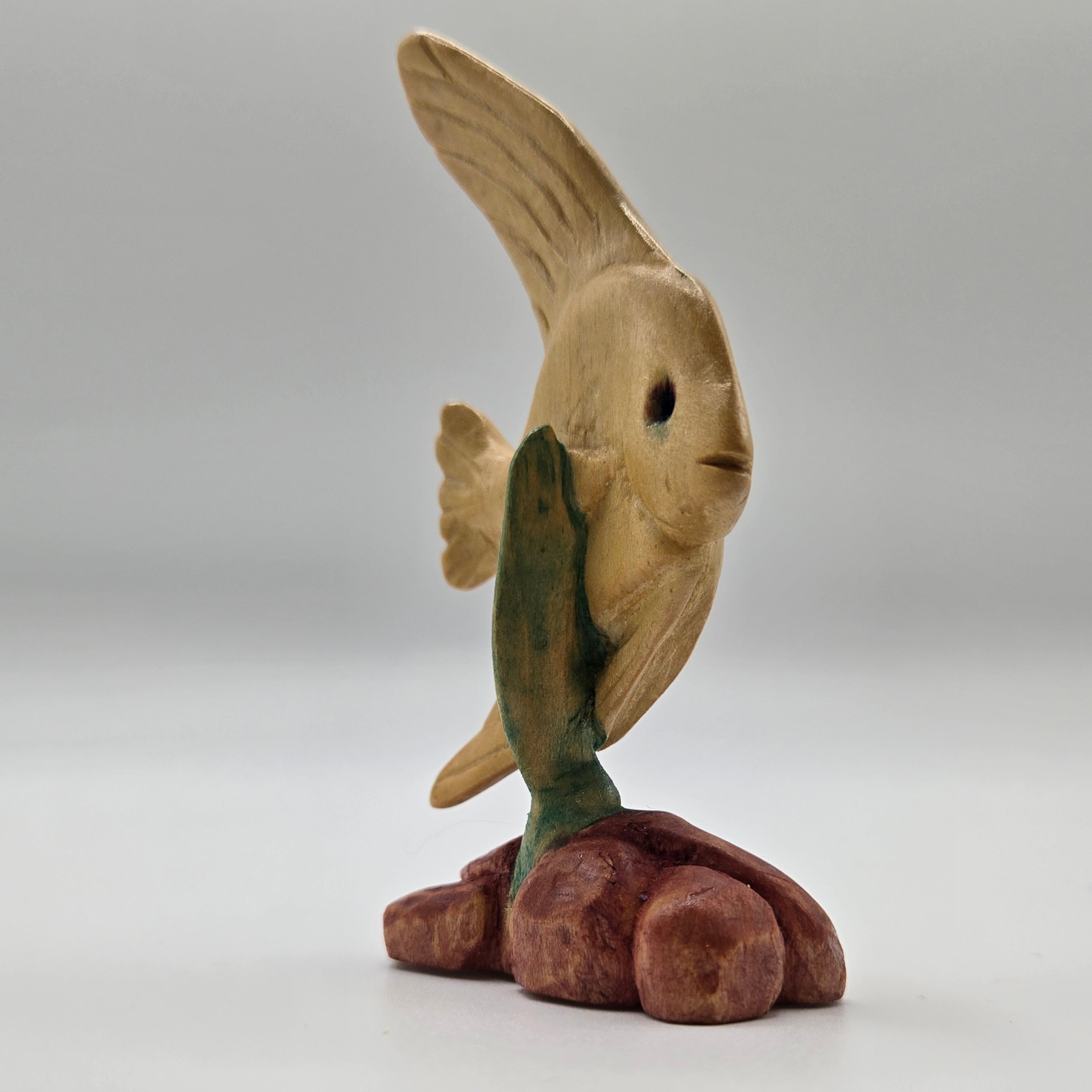Wood Nibbles Angel Fish Figurine