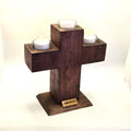Cross Candle Holder “I Am the Light of the World” - John 8:12