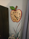 Apple Clock - Handmade Pine Wall Clock