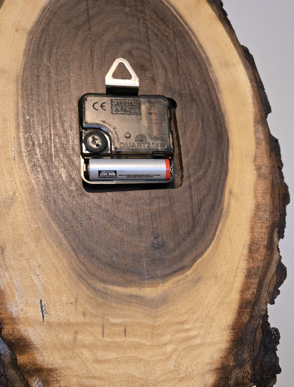 Live Edge Solid Walnut Wall Clock