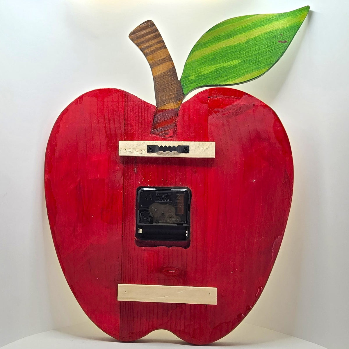 Apple Clock - Handmade Pine Wall Clock
