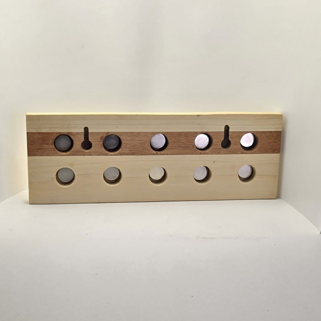 Magnetic Knife Caddy - Solid Poplar and Mahogany