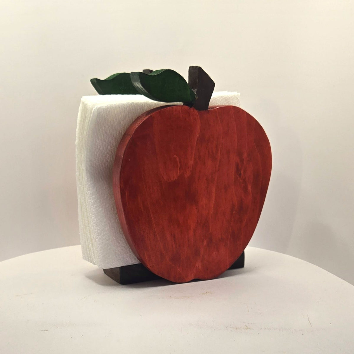 Rustic Apple Napkin Holder - Handmade Pine Wood