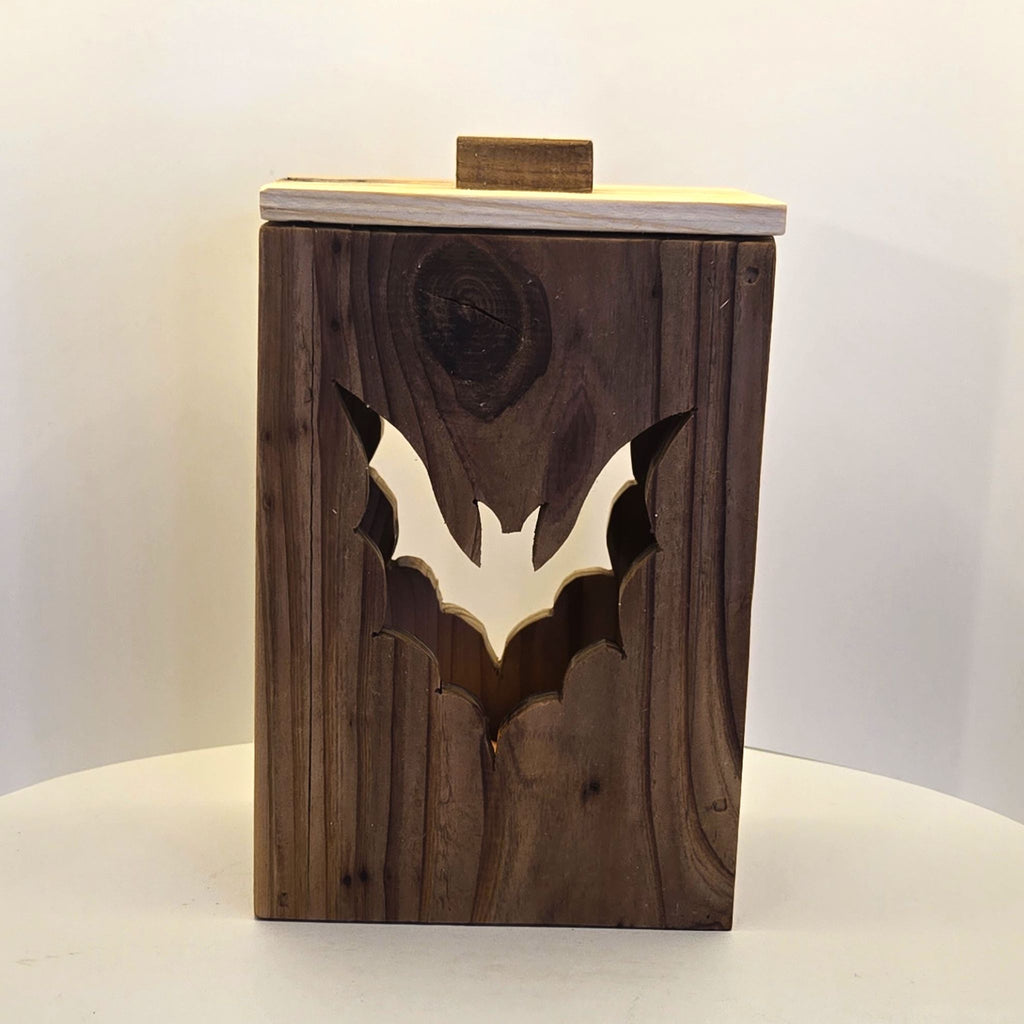 Halloween Lantern - Handmade Spider or Bat Lantern with LED Light