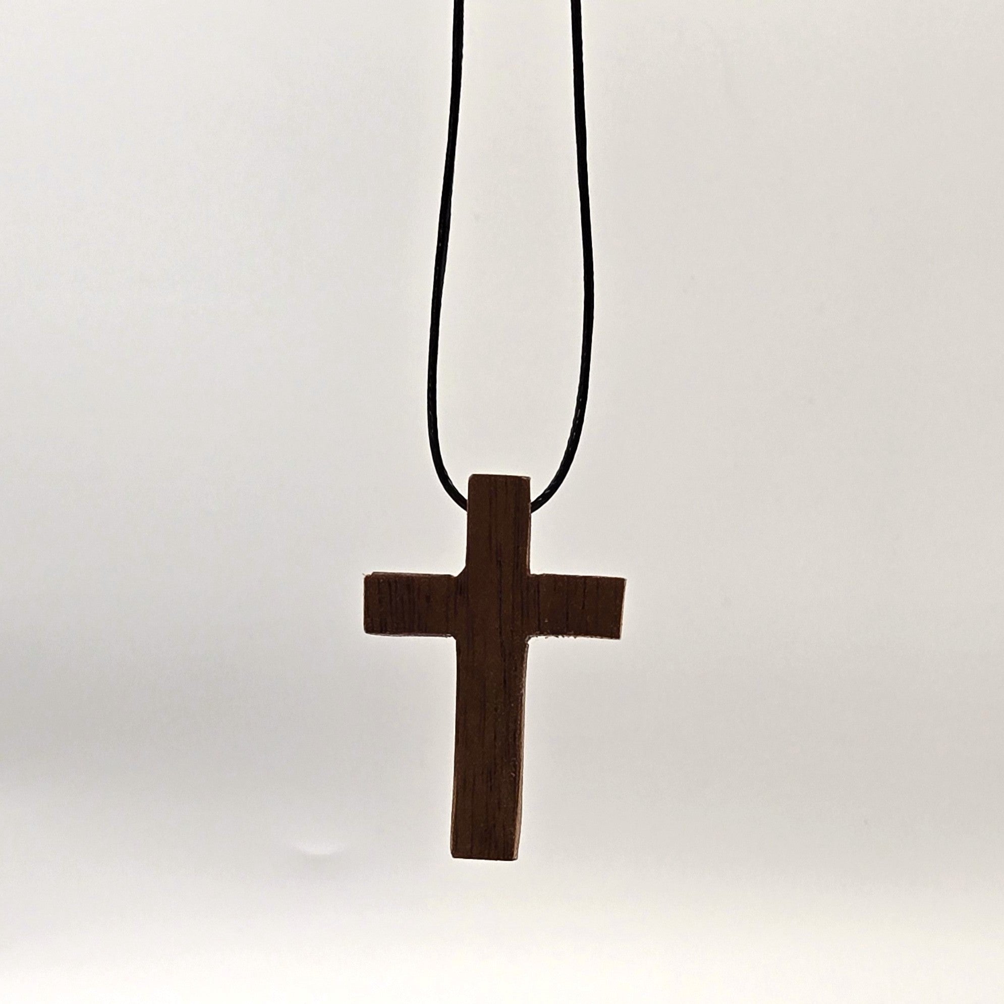 Mahogany Cross Pendant Necklase