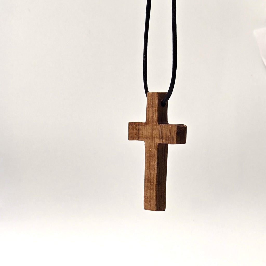 Mahogany Cross Pendant Necklase