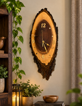 Live Edge Solid Walnut Wall Clock