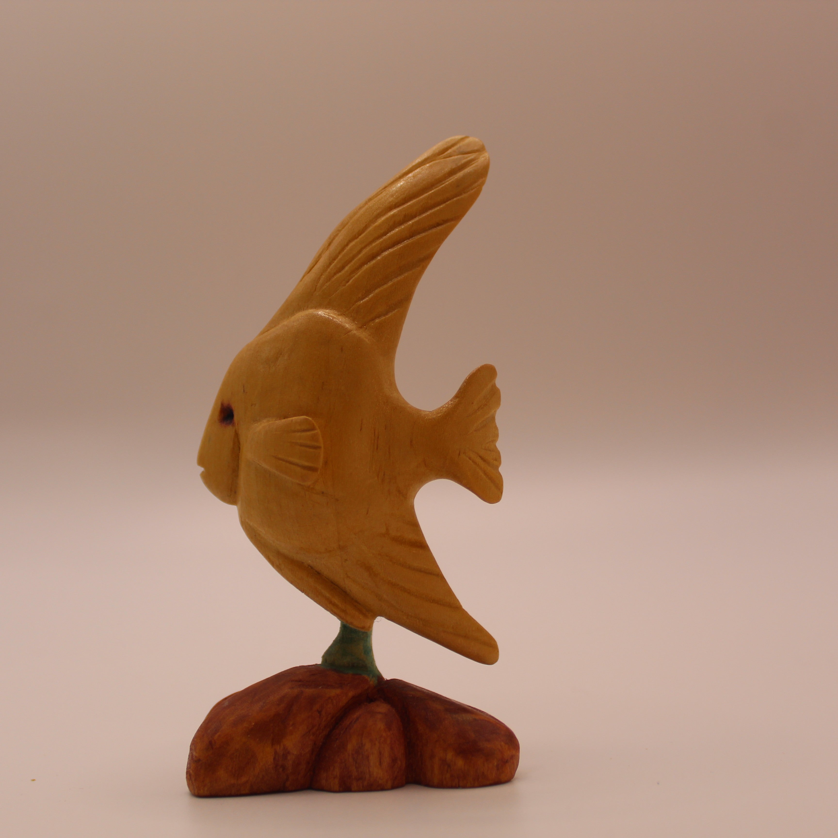 Wood Nibbles Angel Fish Figurine