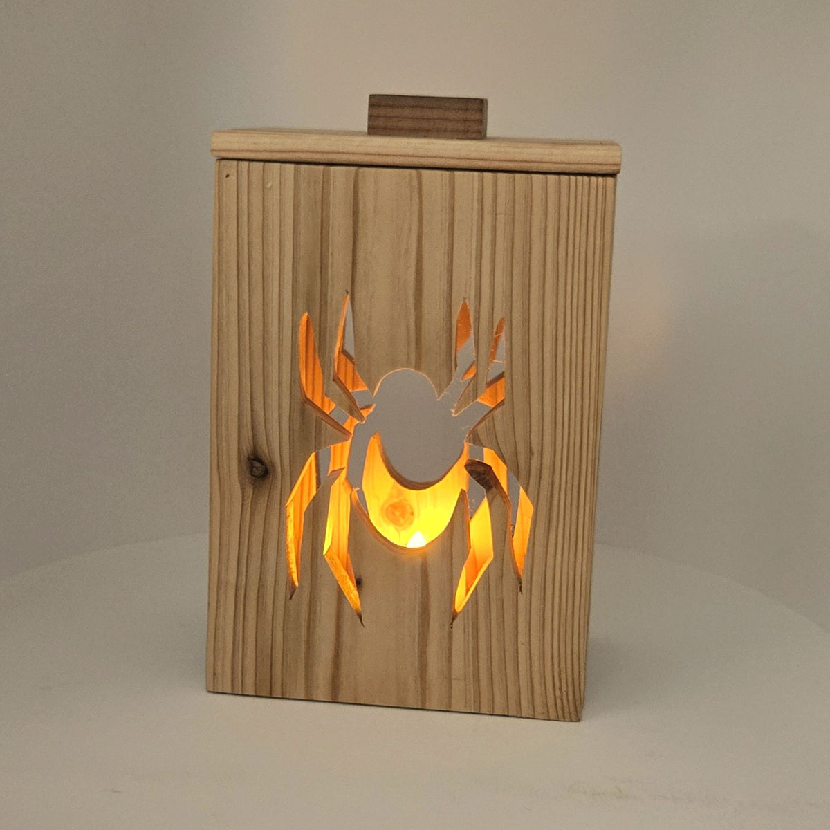 Halloween Lantern - Handmade Spider or Bat Lantern with LED Light
