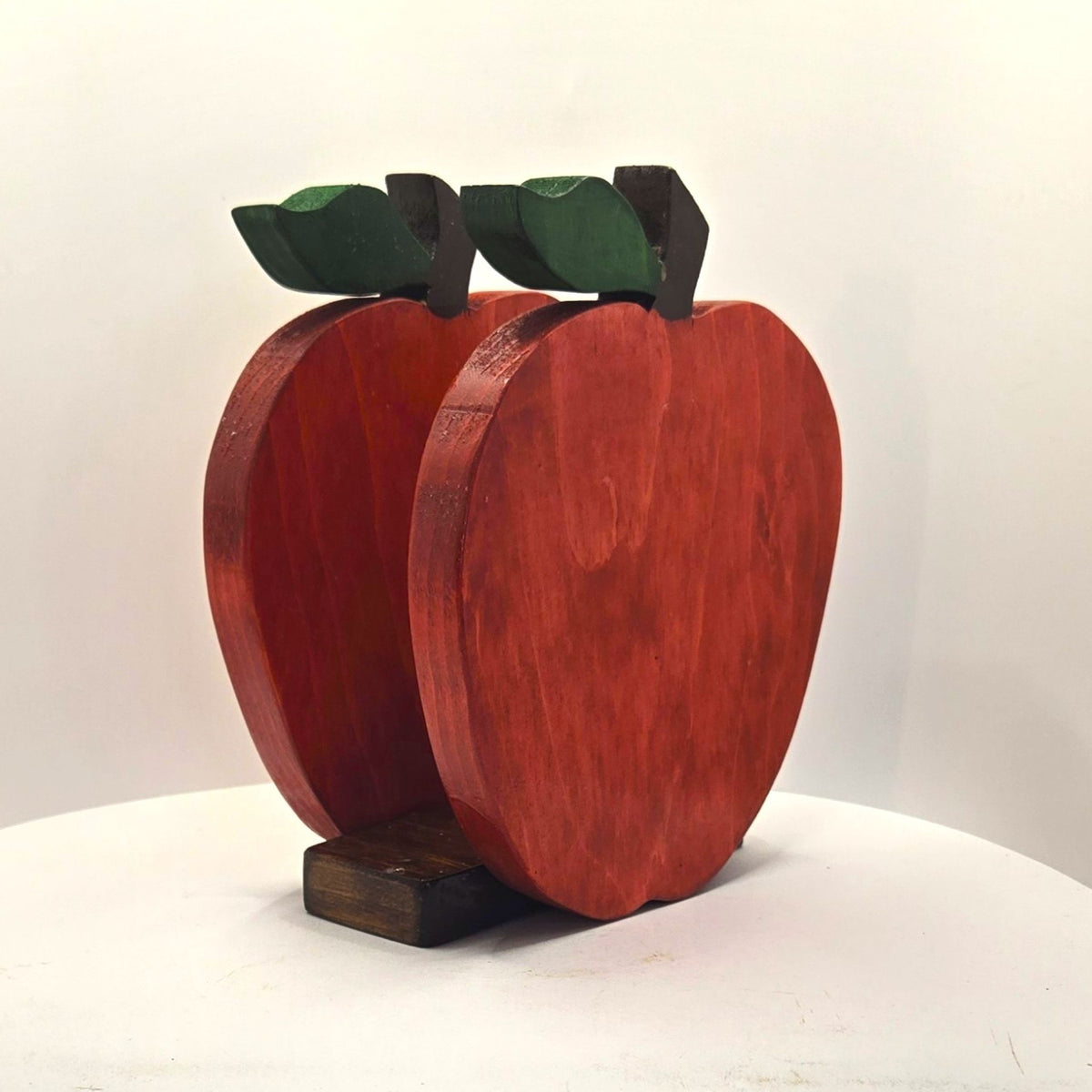 Rustic Apple Napkin Holder - Handmade Pine Wood