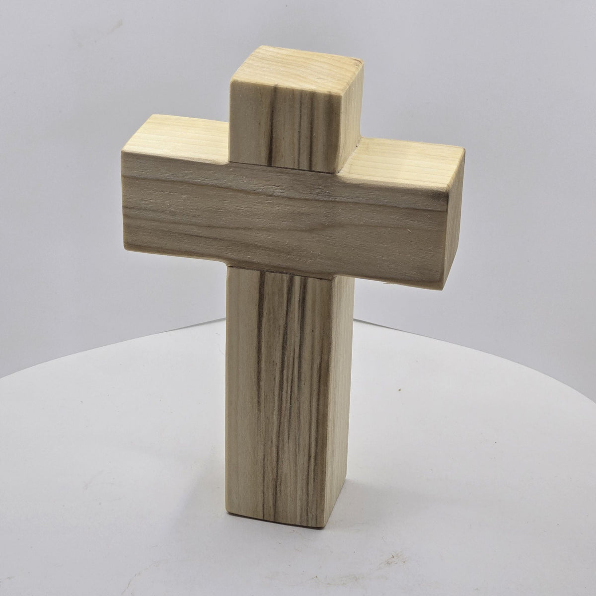 7-inch Solid Wood Cross – Handmade Christian Decor