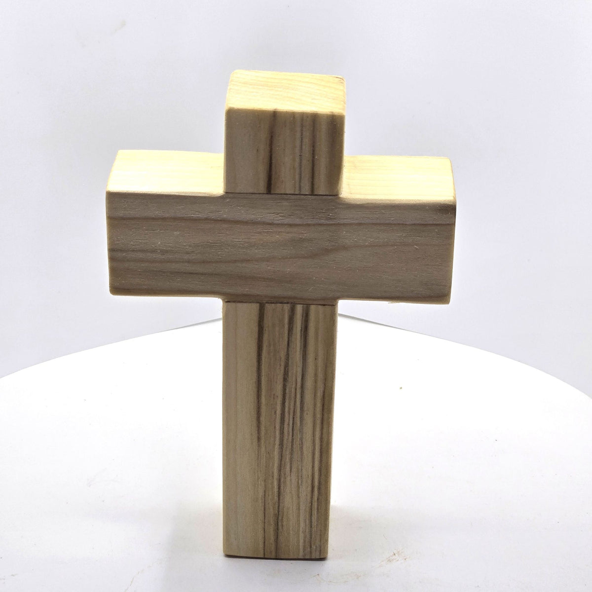 7-inch Solid Wood Cross – Handmade Christian Decor