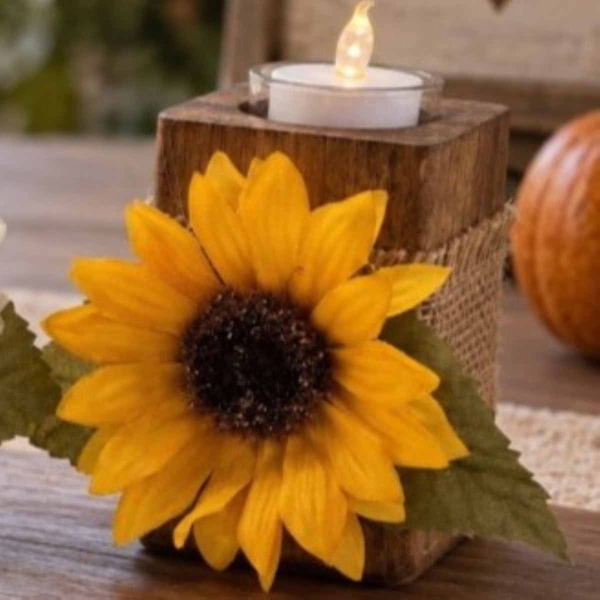 Autumn Bloom Tea Light Holder